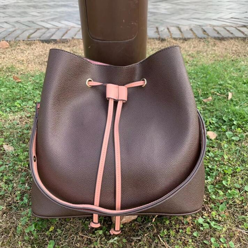 

Neonoe Drawstring Bag Women Handbag Luxury Designers Leather Shoulder Bucket Bag, 11