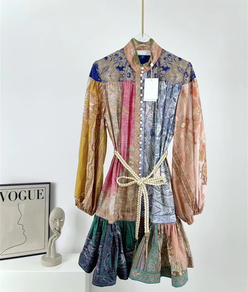 Zim 2022 Robes Summer Femme Nouvelle Australie Robe Femme Designer Maxi Bohemian Robe de mariée Birthday Party Plus taille imprimé Lantern Mini M