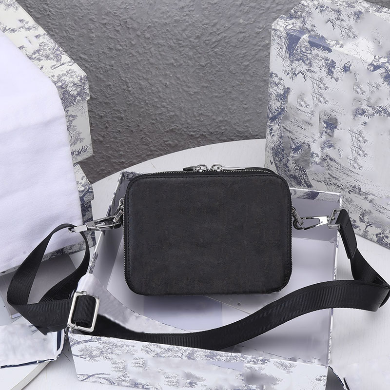 

Safari Messenger Crossbody Bags Men Handbag knit oblique Embroidery Shoulder Bag Real Leather Saddle Pockets Designer Bumbag with box, Color 1