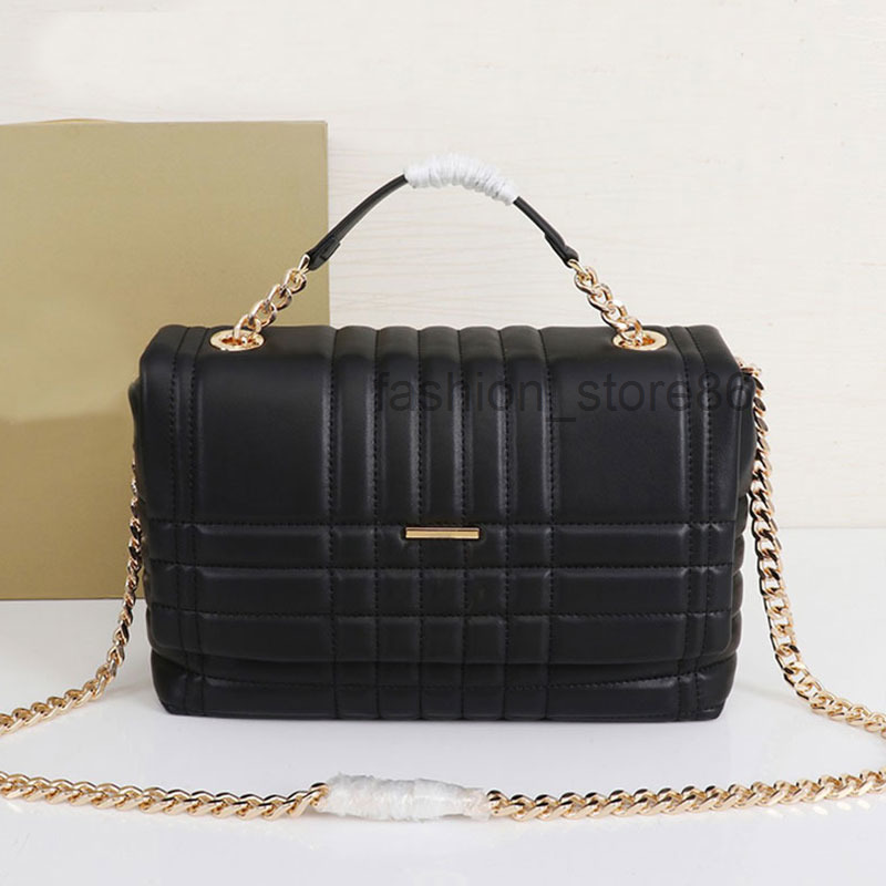 

Lola Quilted Crossbody Bag Chain Shoulder Messenger Bags Handbags Purse Genuine Leather Interior Zip Pocket Magnetic Buckle High Quality TY85, No bag