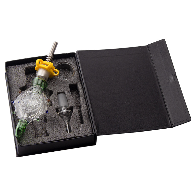 Glassvape168 NC005 Hookah Turtle Shape Bong 14mm 19mm Titanium Quartz Ceramic Nail Concentrate Glass Water Pipe Dab Rigs Bongs Gift Box-image-412409600
