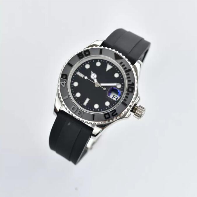 

WATCH BOX Mens Watches 40mm Automatic Stainless Steel Blue Black Ceramic Sapphire WristWatches Mechanical Watch Super luminous montre de luxe, Water proof 50m