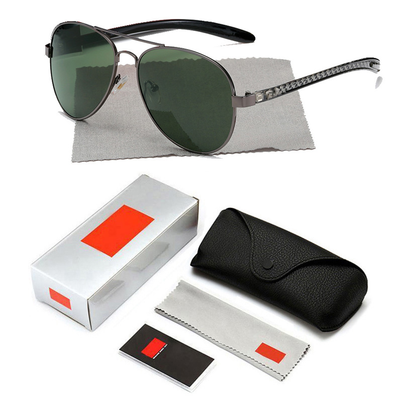 

8037 Aviation Metail Frame Mirror Sunglasses Men Color Changing Sun Glasses Pilot Male Day Night Vision Driving WITH BOX