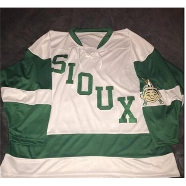 

C26 Customize Nik1 tage 1959 RETRO North Dakota Fighting Sioux Hockey Jersey Embroidery Stitched or custom any name or number retro Jersey, White