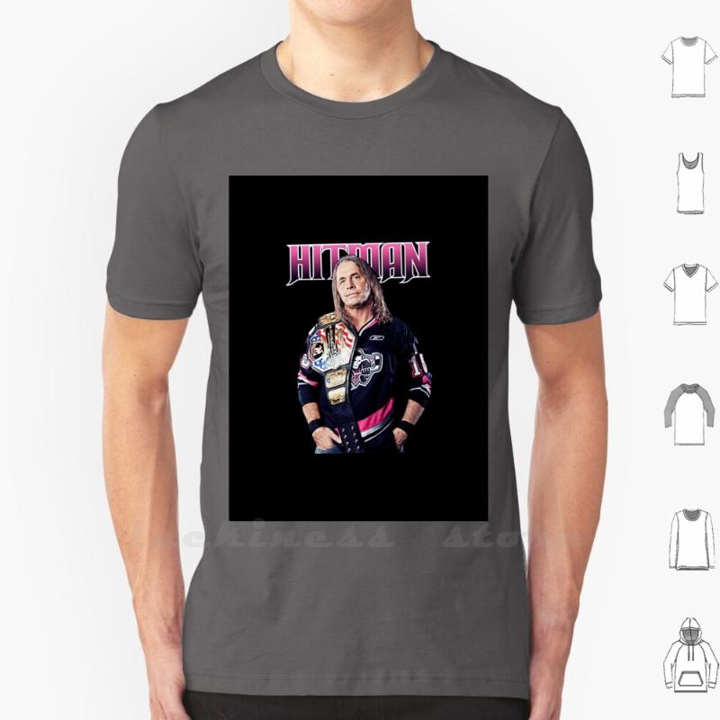 

Men's T-Shirts Bret Hitman Hart T Shirt Men Women Teenage Cotton, W-tee-red
