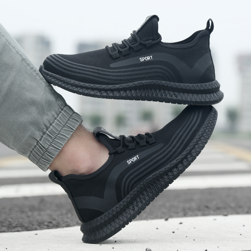 

Work Safety Shoes For Men Summer Breathable Boots Steel Toe Anti-Smashing Construction Safety Work Sneakers Safety boots, D6008
