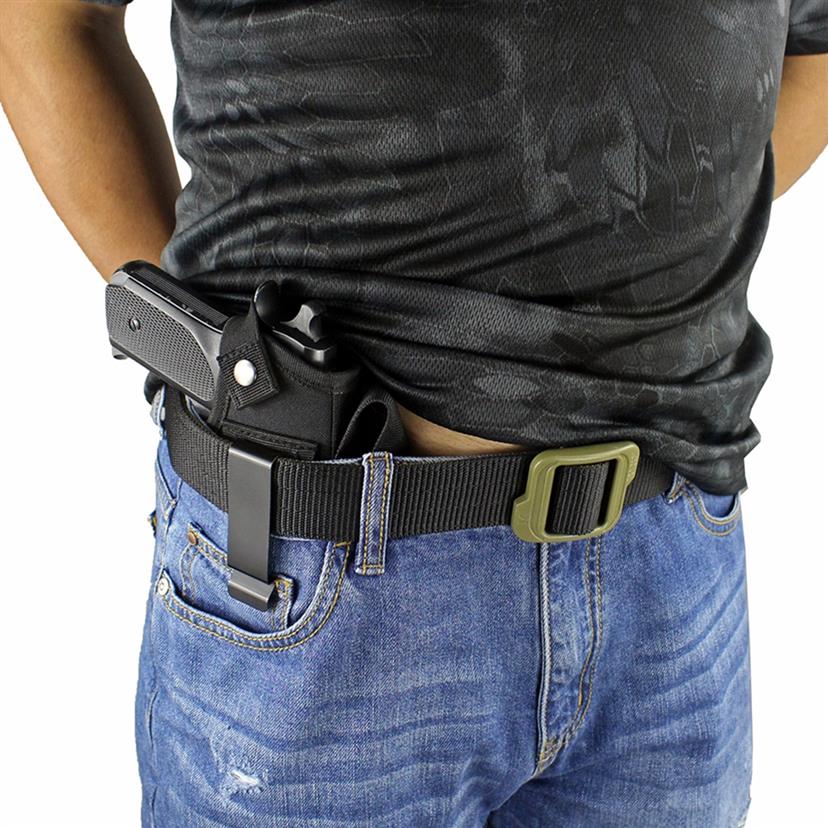 

Hi-Point C-9 380 9mm OWB Belt Hip Gun holster With Extra Magazine Pouch308O, Black