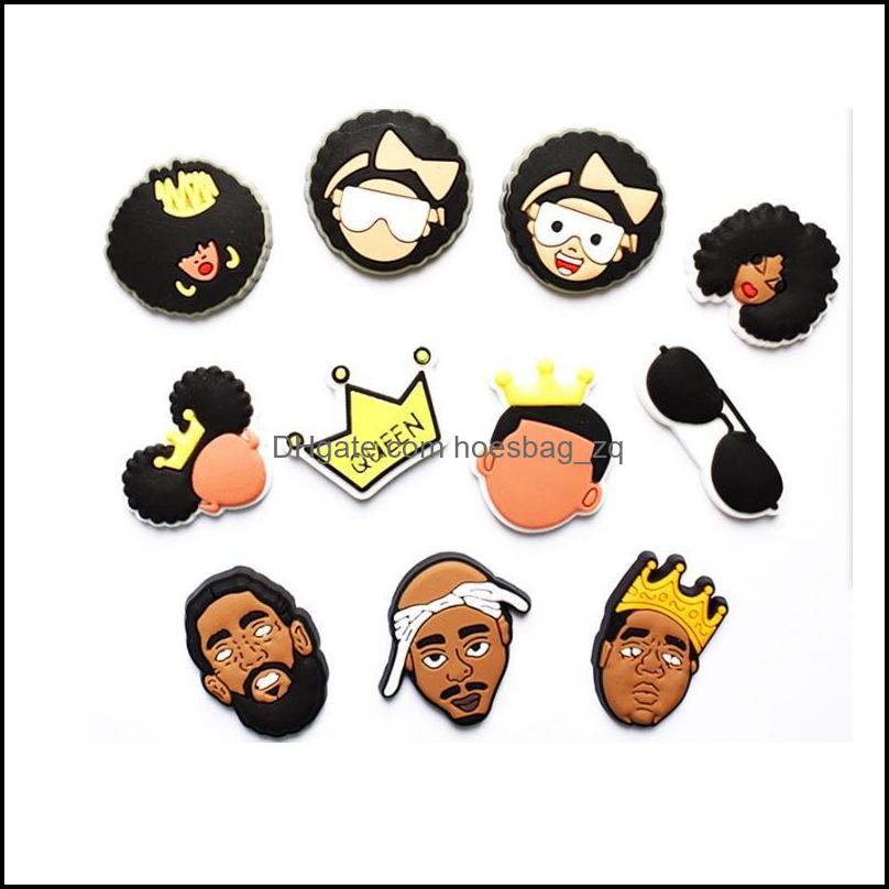 

Shoe Parts Accessories Shoes Black Lovely Cartoon Pvc Charms Buckles Action Figure Fit Bracelets Croc Jibz S Hoe Wristband Boys Gift Drop