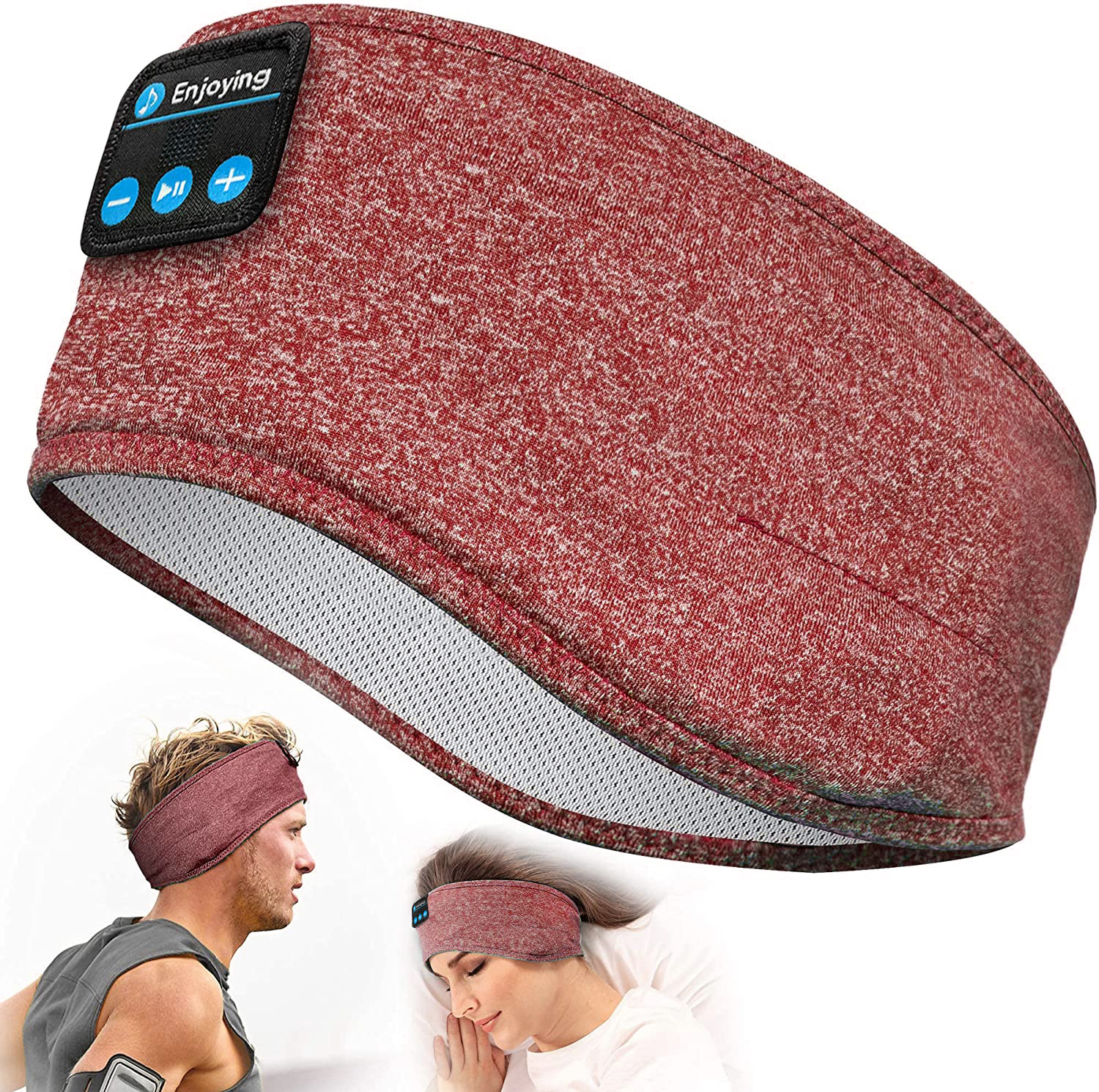 

Sleep Headphones Bluetooth Speaker Sports Headband Wireless Sleep Mask with Thin HD Stereo Music Speakers for Workout Side Sleeper