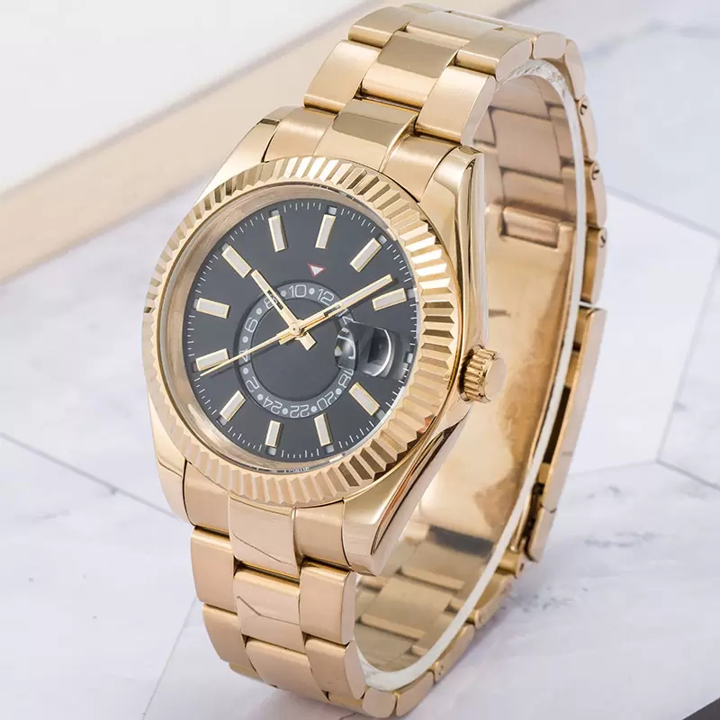 Mens automatic mechanical movement watch all stainless steel swimming watch super bright sapphire glass Montreux 41mm Folding buckle designer watchs