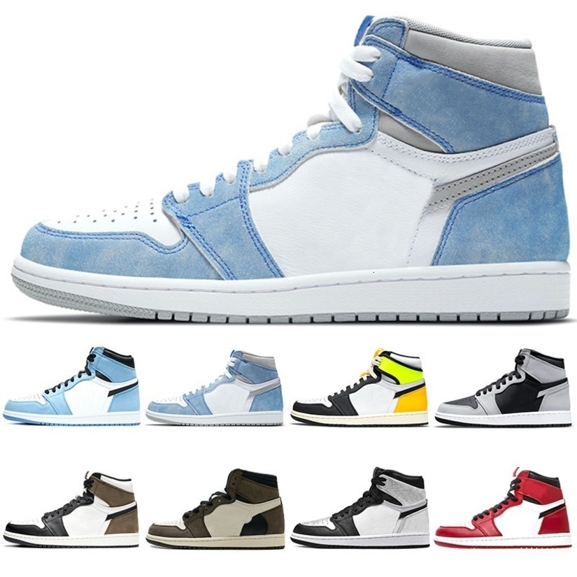 

Jordns Topest Quality Jumpman Basket Shoes 1s Mens Womens Trainers 1 University Blue North Carolan Volt Gold Sport Sneakers Size 36-46, #3 high og volt gold 36-46