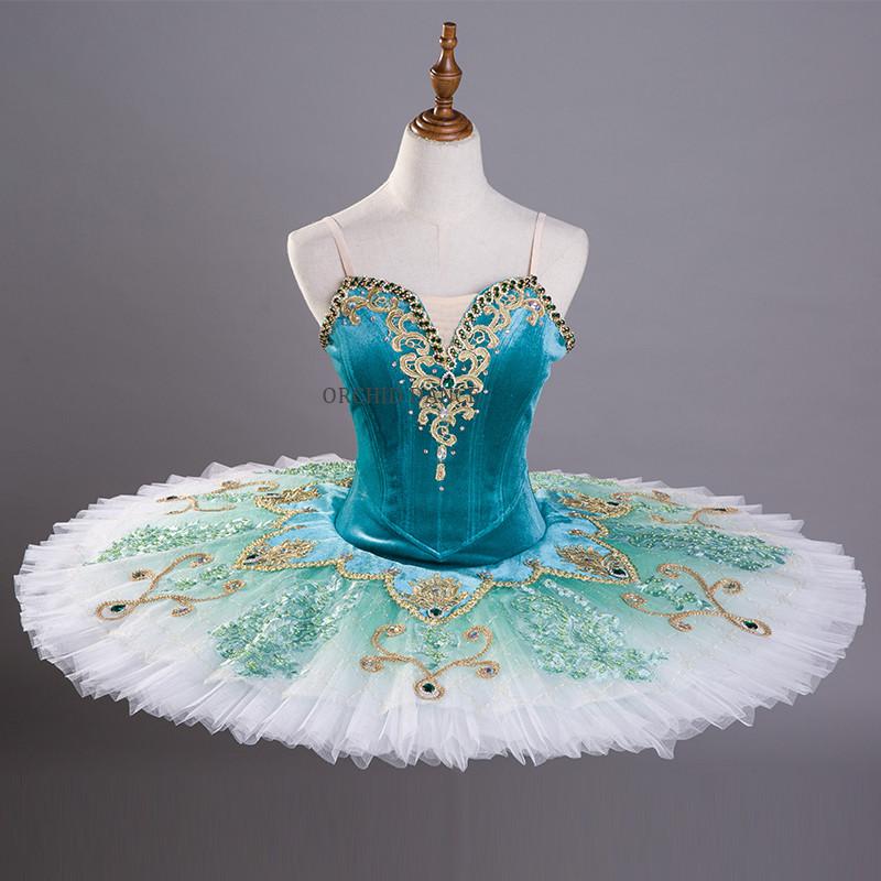 Stage Wear Professional High Quality Custom Size Performance Kids Girls Green Classic Nutcracker Ballet Tutu CostumesStage StageStage