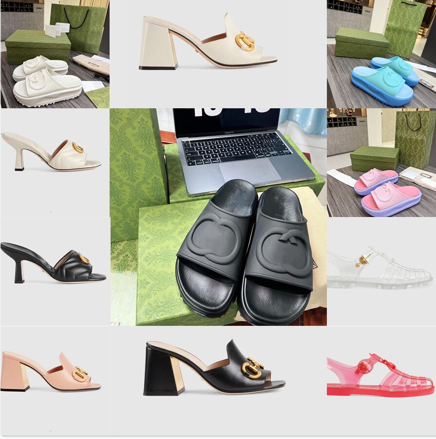 

Designer Slippers Embroidered Platform Sandals Fashion Summer Canvas Women Slides Platforms Slider Beach Flip Flops With Dust Bag