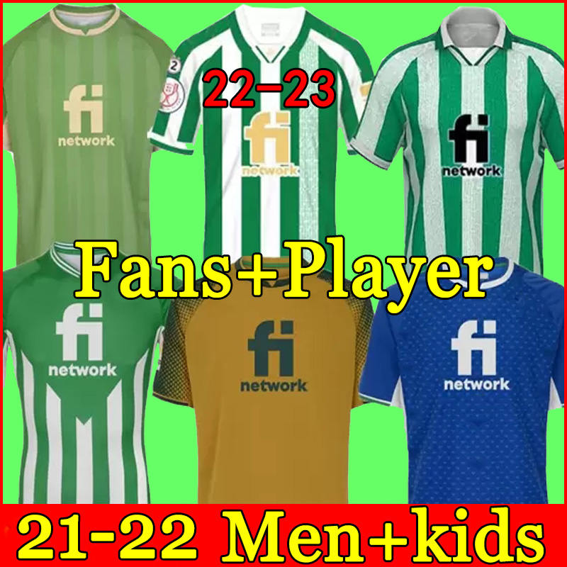 

21 22 real Betis soccer Jerseys JOAQUIN B.Iglesias camiseta de fútbol Juanmi CANALES Fekir 2021 2022 special football shirts copa DEL rey FINAL champions MEN KIDS KIT12, 22-23 home men jersey