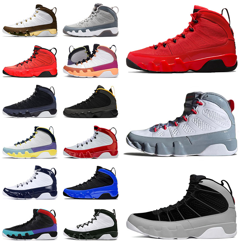 

Jumpman 9 Basketball Shoes Dark Charcoal University Gold 9s Fire Red Racer Blue Change The World Chile Red Mens Trainers Particle Grey Men Sneakers Sports Hotsale, 40-47 chile red
