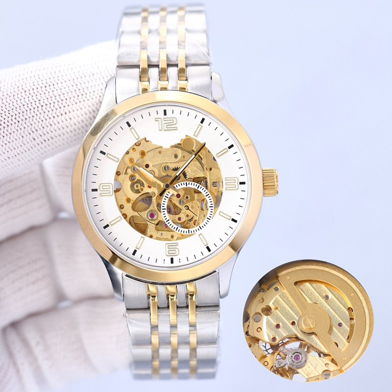 

Men Watch Hollow Automatic Mechanical Watch 42mm Round Bezel Hollow Waterproof Fashion Business Wristwatches Montre De Luxe, Color 1