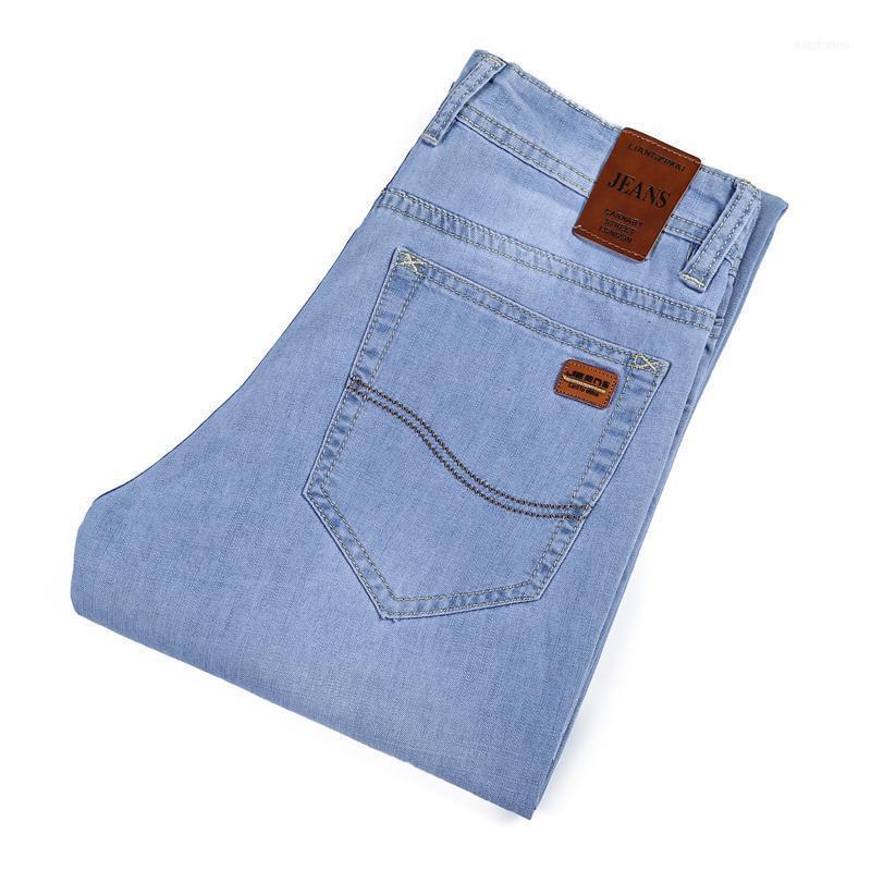 

Men's Jeans 2022 Thin Summer Classic Style Business Casual Advanced Stretch Regular Fit Denim Trousers Sky Blue Pants Male, 8831-sky blue