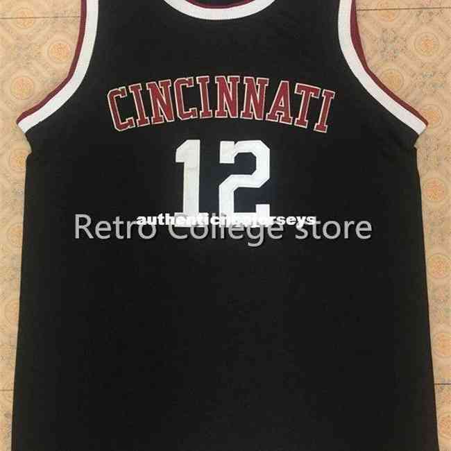 Maillot de basket-ball rétro cousu # 12 Oscar Robertson Cincinnati Bearcats Personnalisez n'importe quel numéro de taille et gilet Py Xs-6xl ves