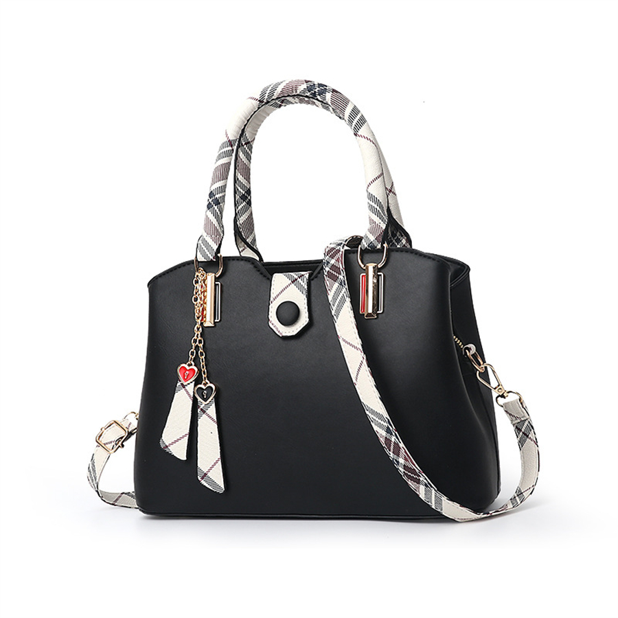 

Fashion customized leather women bag shoulder purse lady clutch girls wholesale discount high quality popular, Black