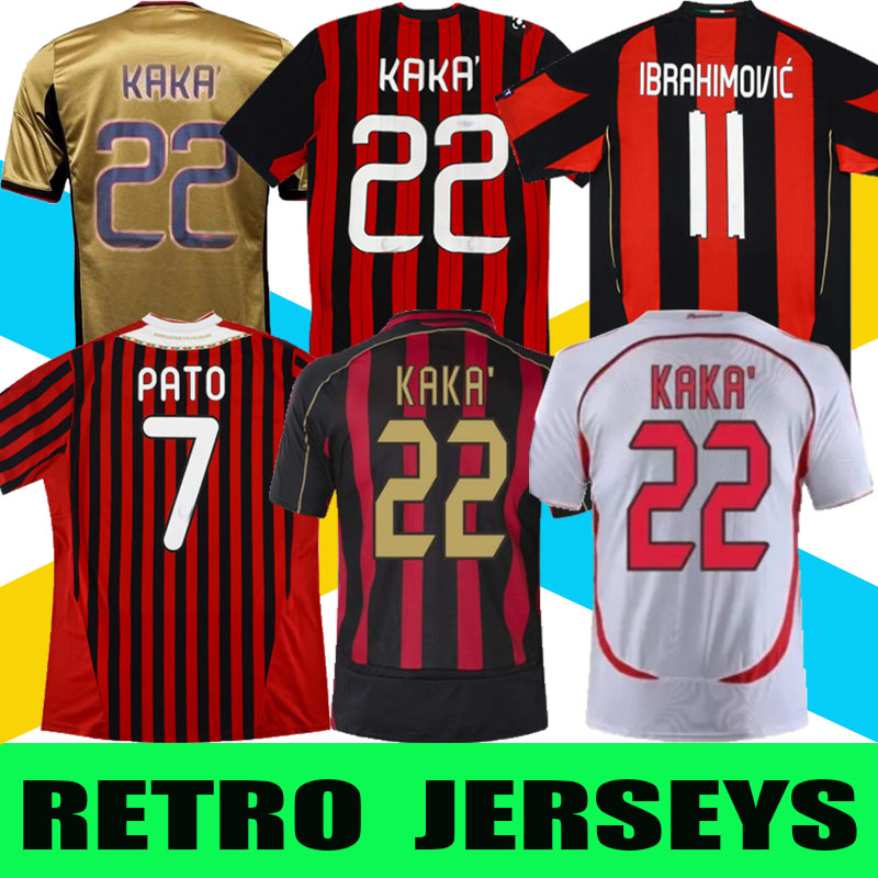 

Retro soccer jersey 06 07 vintage football shirt 11 12 13 14 15 classic ac Maglia da calcio long sleeve MALDINI INZAGHI MILAN BECKHAM IBRAHIMOVIC KAKA, 10/11 home
