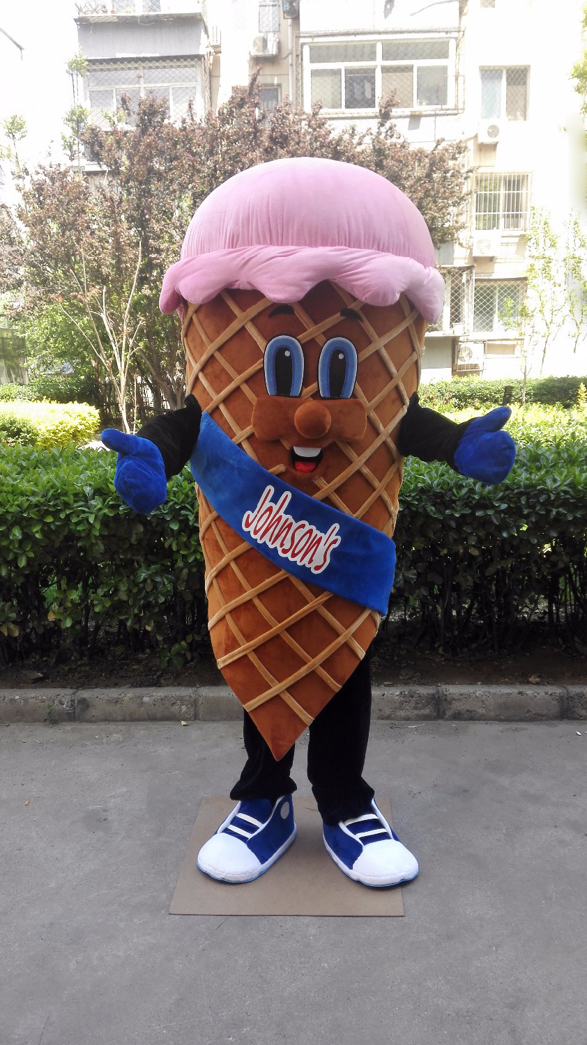 

ice cream mascot costume custom fancy costume anime kits mascotte fancy dress carnival costume41107, Brown