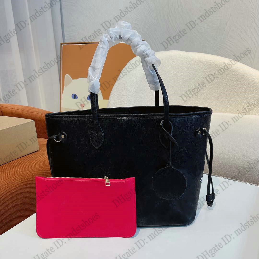 

Classic Monograms Tote Bag Two Color Exterior Monograms Coated Canvas Removable Pouch Large Capacity Totes