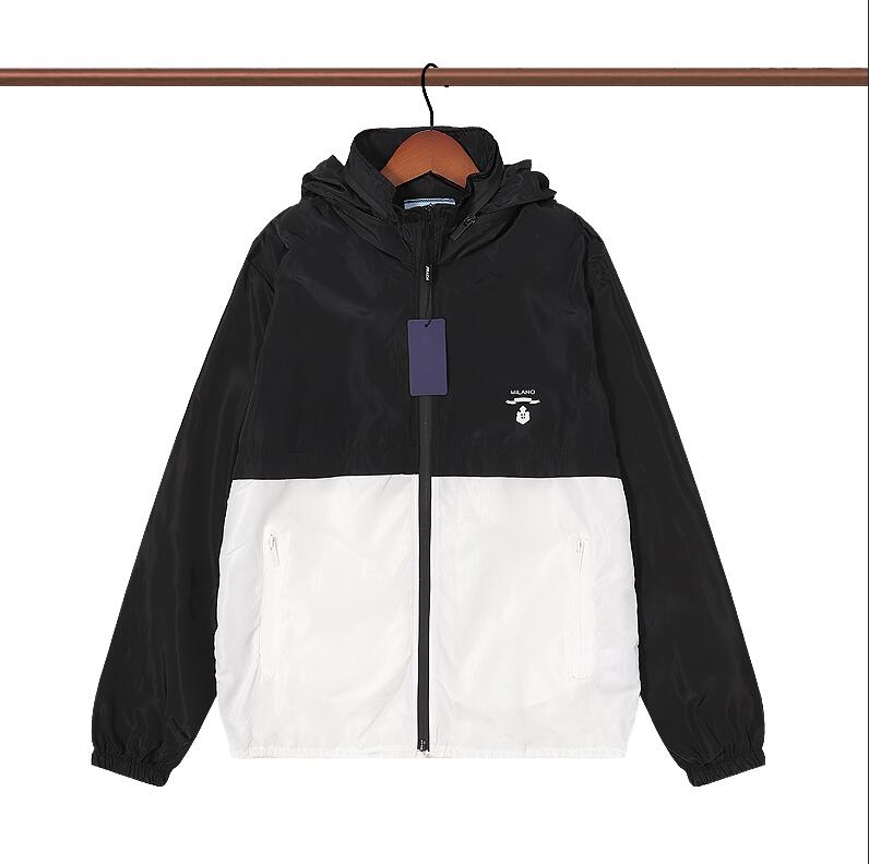 

Mens Jacket Hip Hop Windbreaker Fashion Thin Jacket Coats With Letters Inverted triangle Men Women Streetwear Waterproof Outerwear Coat High Quality, Khaki