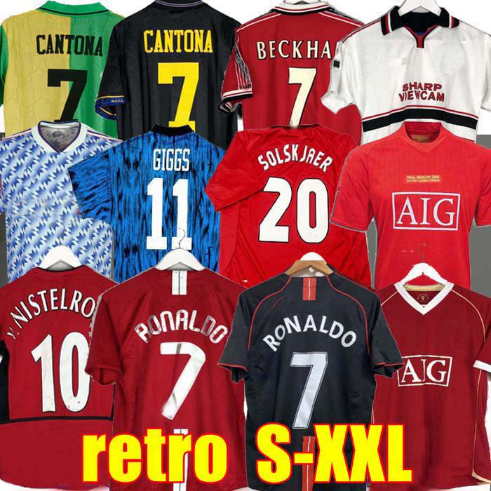 

final Retro 2002 Soccer jersey football Giggs SCHOLES Beckham CANTONA Solskjaer KEANE 04 06 07 08 09 98 99 90 92 94 96 86 88 NISTELROOY KEANE ROBSON man Rooney UTD, 2002 home