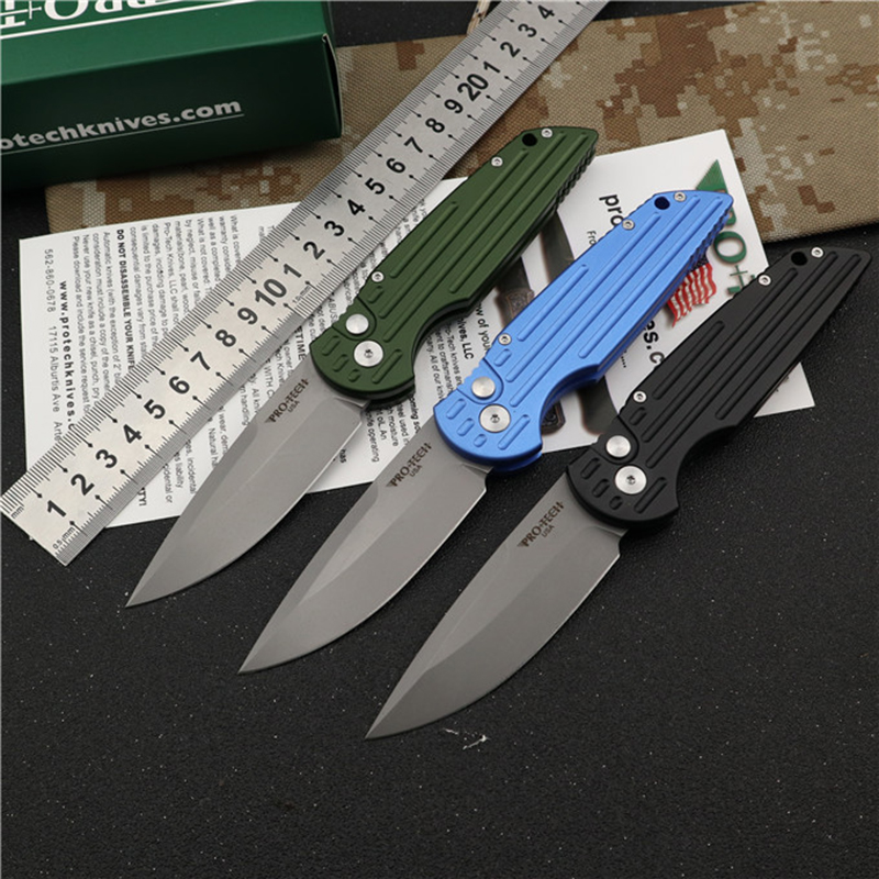 

HOT Protech Automatic Knife 154cm blade 6061-T6 Aluminum handle Tactical folding blade camping Survival pocket knives EDC TOOL