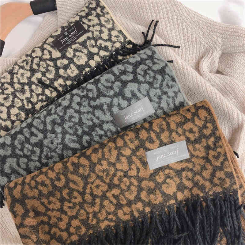 

2020 Leopard Print Warm Scarf for The East Gate of South Korea. Women's Warm Shawl Is Thickened In Autumn and Winter. Pashmina T220727