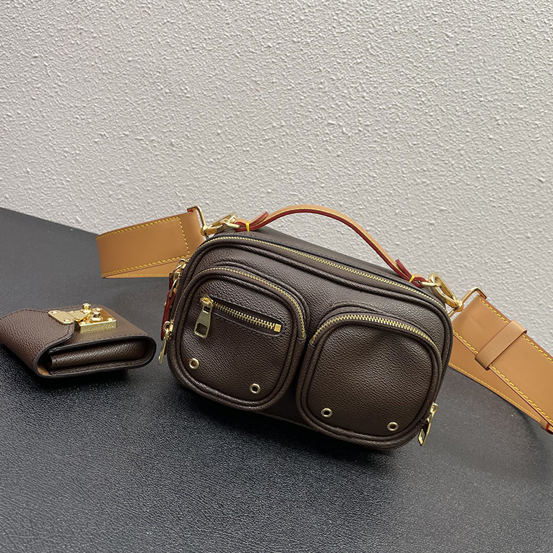 

2022 Fashion luxurys bag favorite multi accessories 3 pcs/set women Crossbody Purse Messenger bags Handbags letter lady Leather with box, Brown