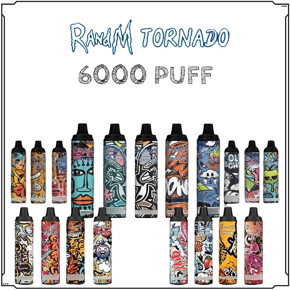 

Original RandM Torando 6000 puffs Disposable E cigarette 12ml Pre-Filled 1000mAh Power Battery Air Flow Control Mesh coil vapes pen starter kit Authentic wholesale