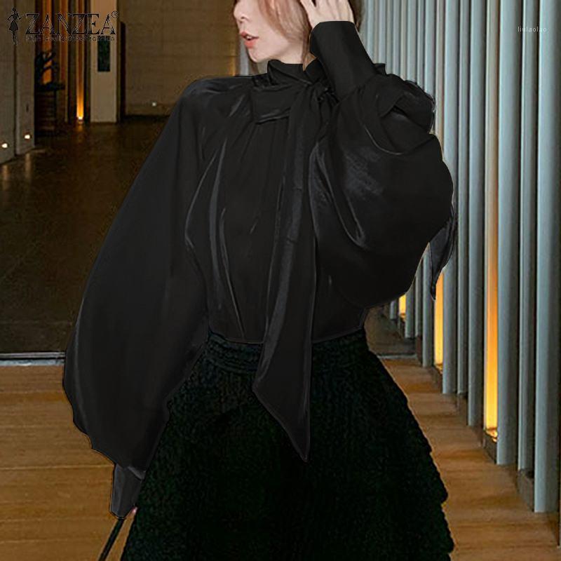 

Women' Blouses & Shirts Vintage Femme Full Sleeve Elegant Blusas Polyester Turtleneck Work Baggy Shirt Chemise Tops Solid Streetwear, Beige