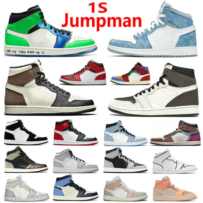 

Top Quality Jumpman 1s Basketball Shoes 1 Black Toe High Dark Mocha Obsidian UNC Fearless Patent University Blue Smoke Grey Hand Crafted Shadow Chicago Sneakers, # 8