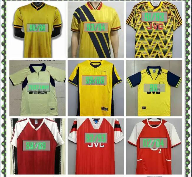 

2003/04/05 Retro V. Persie Fabregas SOCCER JERSEY 1988/89/90 PIRES VIEIRA BERGKAMP Home football shirt classic futebol