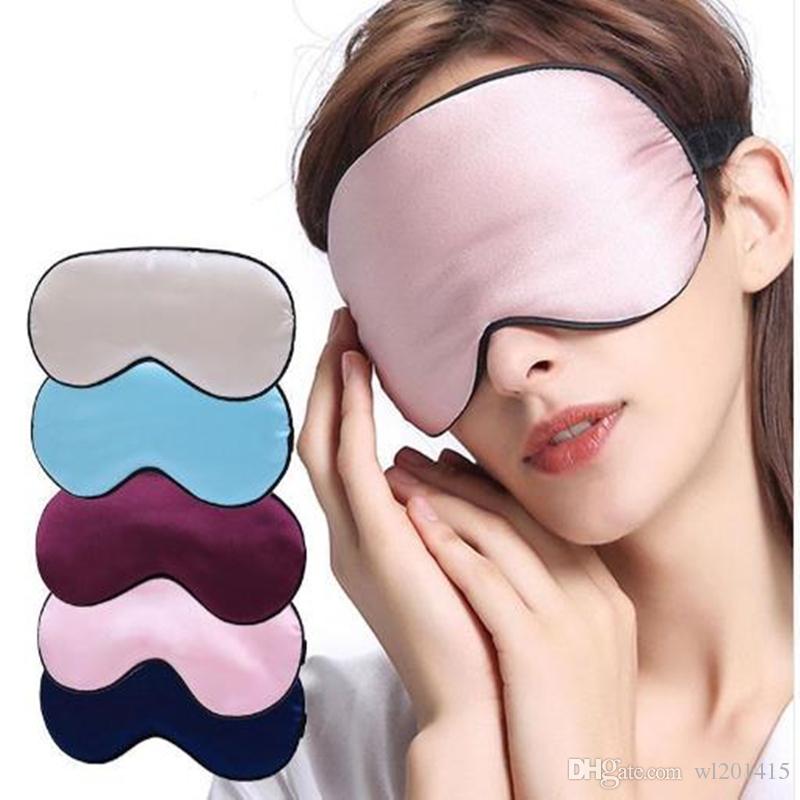 Masque de sommeil en soie Portable Oeil Shade Travel Eyepatch Reste Bought Roll Eycover