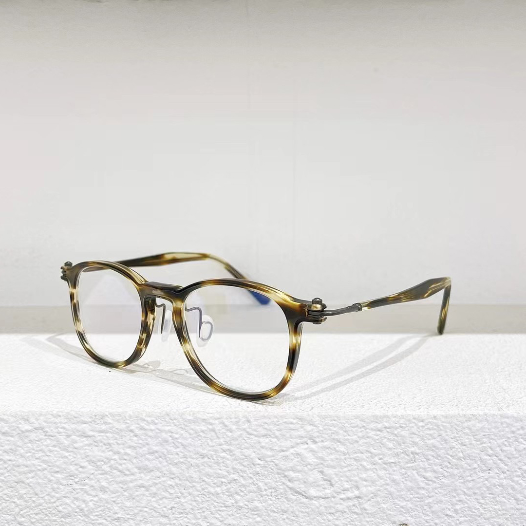RLT5885 Optical Eyeglasses For Men Women Retro Style Anti-Blue Light Lens Plate Plank Titanium Frame Glasses With Box