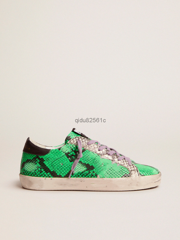 # Dor← # gooses # baskets semelles talons sales chaussures de cr←ateur de luxe vintage vintage mille mille ←toile ¢ deux tons de serpent ¢ imprim