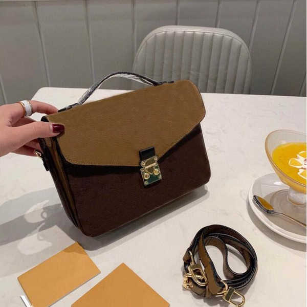 

Woman handbag Bag Date code serial number Quality Leather women purse messenger shoulder body POCHETTE MÉTIS handbags, Black embossing yc3
