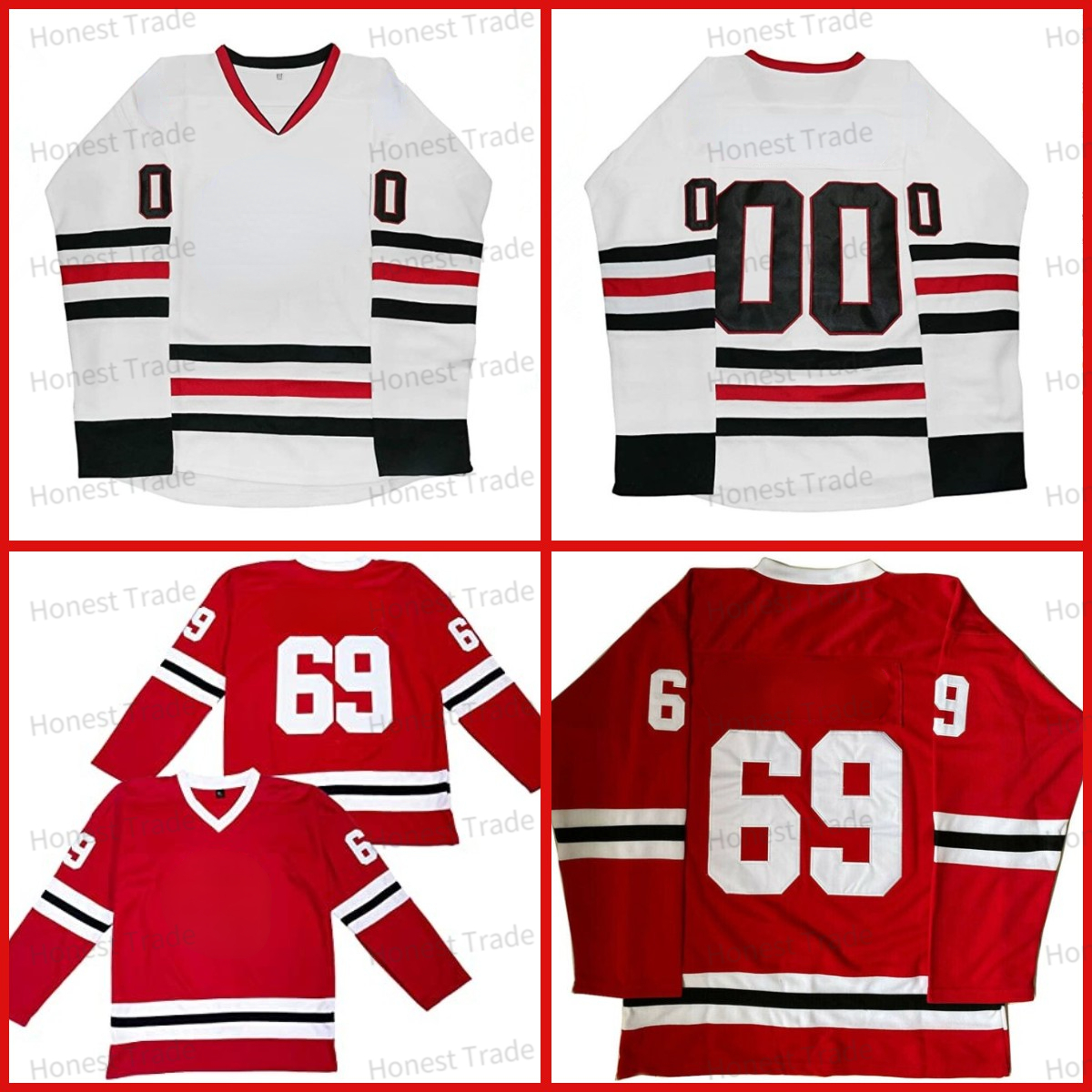 

Christmas Vacation Movie Jersey 00 Clark Griswold 69 Shoresy Jerseys Stitched Ice Hockey Jerseys -XXXL, White