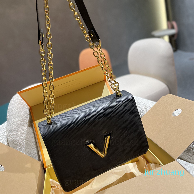 

Designer Bags Women Shoulder bags Genuine Leather V Lock Flap Handbag Black Pochette Twist Bag Lady Crossbody Handbags Luxury Totes2022, Color5