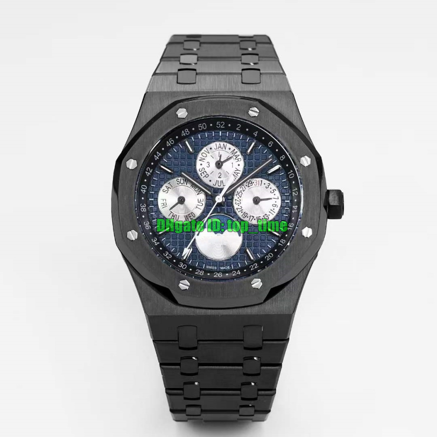 

2022 Bell Factory Watches 26599CE.OO.1225CE.01 Perpetual Calendar 41mm Cal.5134 Automatic Mens Watch Blue Dial Black PVD Bracelet Gents Wristwatches, Vip