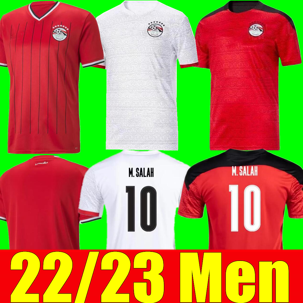 

Egypt soccer jersey 2021 22 Home Red away white Men TREZEGUET KAHRABA A. HEGAZI RAMADAN Footbal shirts