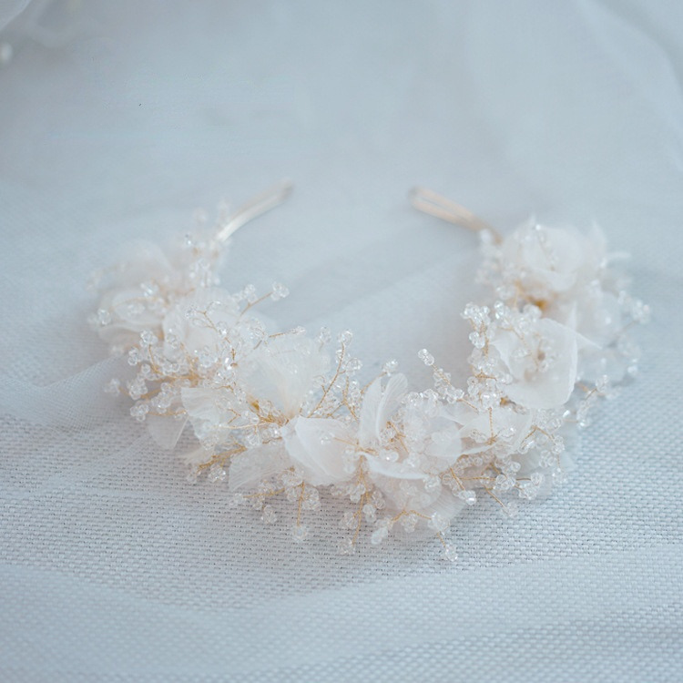 

crepe beads hairbands Greek Beaded crepe hair tiara bride headdress wedding hair accessories head bands 0615