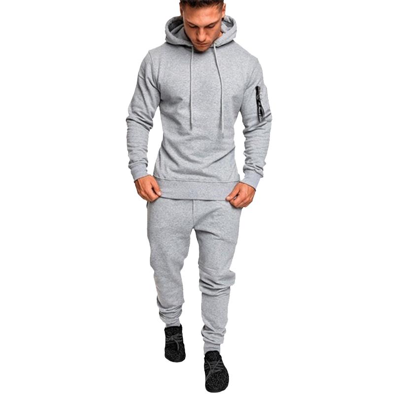 

Men's Tracksuits Mens Two Piece Outfits Tracksuit Jogging Suits Hoodies Sweatshirt Drawstring Sport Pants Long Sleeve Hooded Pullover, Black