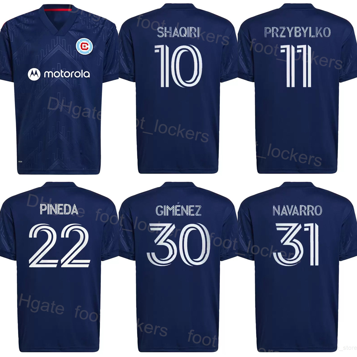 

2022 FC Club Team Chicago Soccer Fire 20 OMSBERG Jerseys 2 SEKULIC 22 PINEDA 6 NAVARRO 30 GIMENEZ 11 PRZYBYLKO 10 SHAQIRI 99 IVANOV 9 OFFOR 1 SLONINA Football Shirt Kits, Navy blue