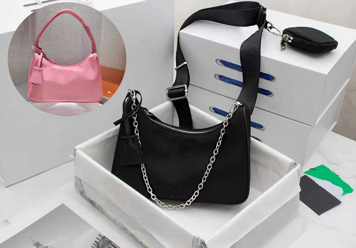 

2021 hobo women nylon Shoulder Bag re-edition 2000 designers 2005 Tote handbags Nylon presbyopic purse lady messenger bags