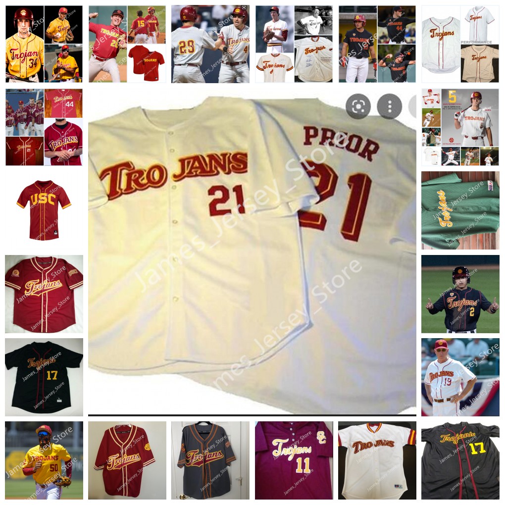

2022 NCAA Custom USC Trojans Stitched College Baseball Jersey 25 Fisher Johnson 26 Cole Gabrielson 27 Emilio Rosas 28 Tyler Stromsborg Isaac Esqueda Garrett Clarke, 15