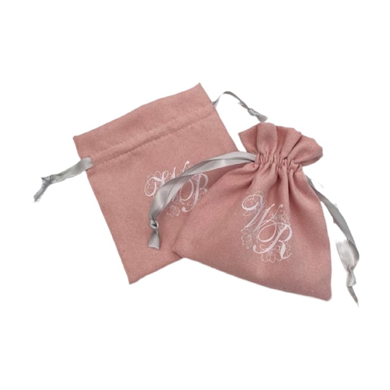 

Pink Flannel Gift Bags Silver Gray Ribbon 7x9cm 8x10cm 9x12cm 10x15cm 13x17cm pack 50 Cosmetic Party Candy Sack Jewelry Packaging Pouches