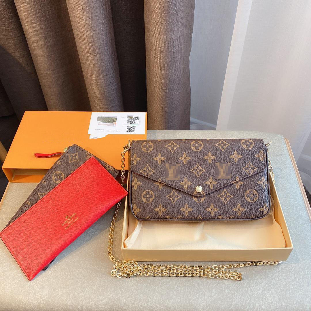 

2022 Wallet Female 3 PCS set MULTI POCHETTE Bag Designer Handbags Women Chain Evening Shoulder Bags Fashion Messenger Handbag Purse Tote Have Box Sac, Shipping